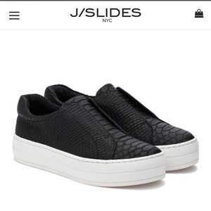 NWB Jslides Heidi Snake Embossed Leather Shoe